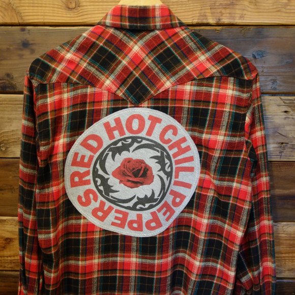Wrangler Other - Red Hot Chili Peppers One-of-a-Kind Custom Vintage Wrangler Flannel (Unisex - L)